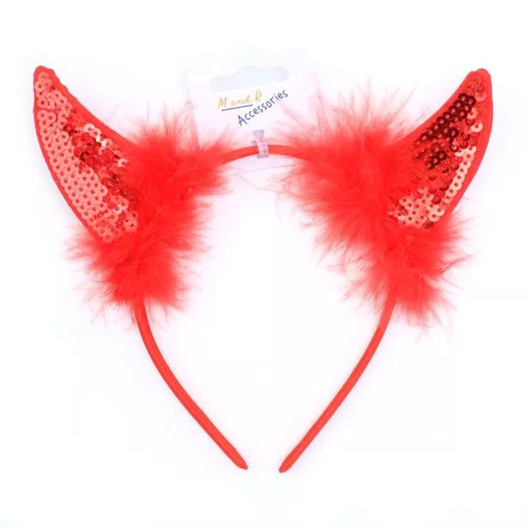 Picture of 9059-Sequin Devil Horns Aliceband